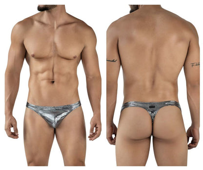 Clever Moda Men's Underwear 2072 Sparkles Thongs Color Black