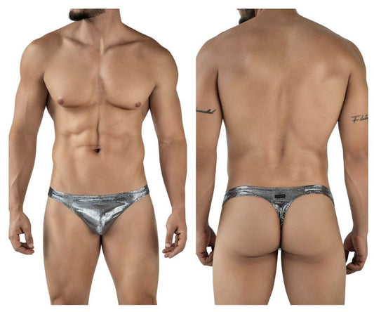 Clever Moda Men's Underwear 2072 Sparkles Thongs Color Black
