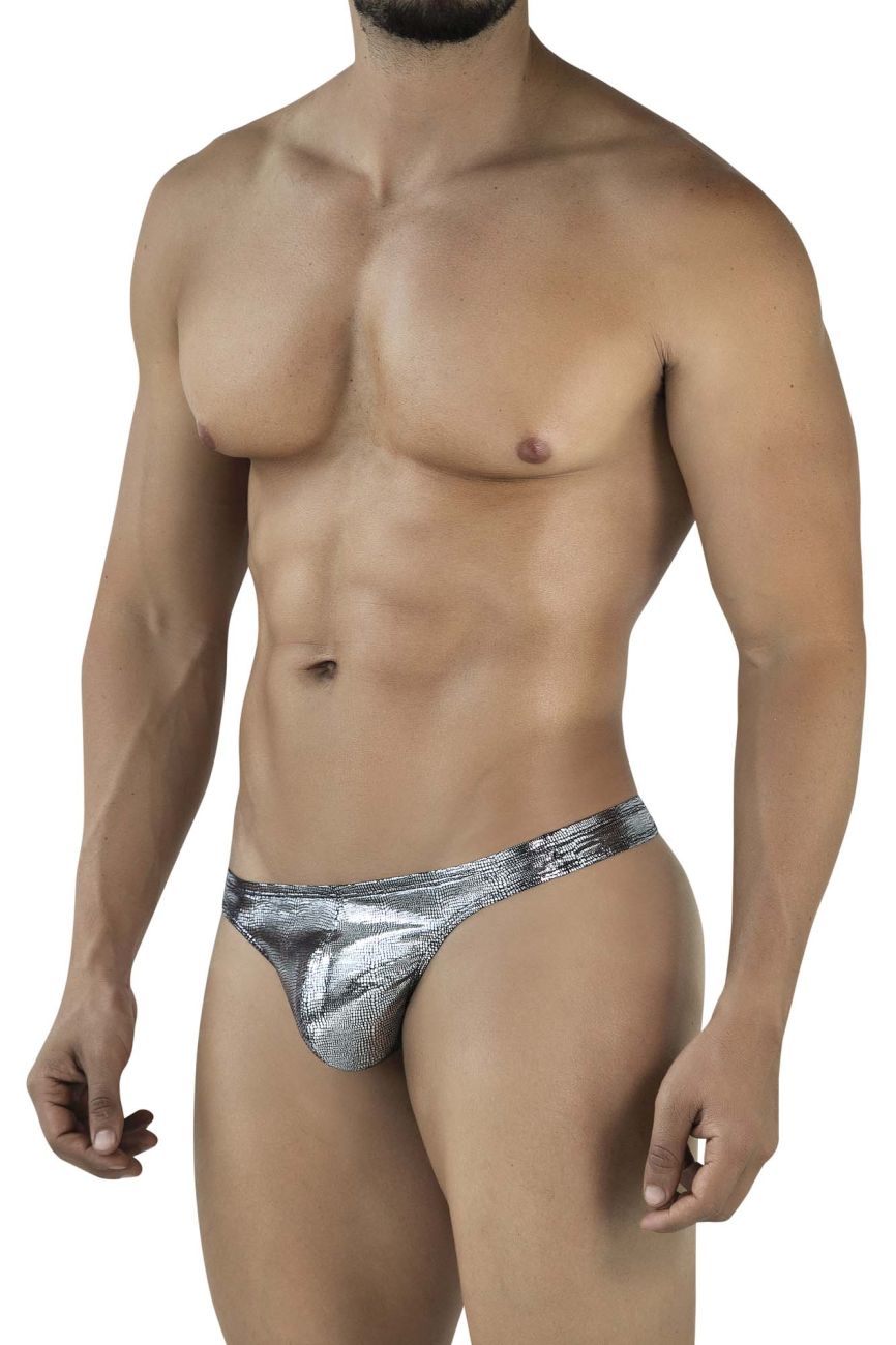 Clever Moda Men's Underwear 2072 Sparkles Thongs Color Black