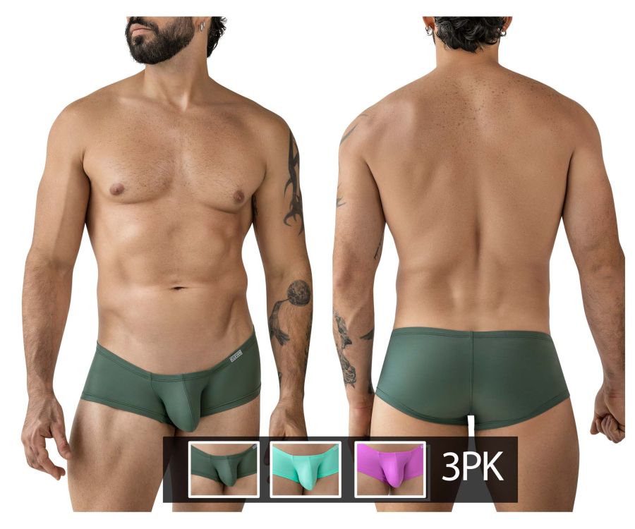 Clever Moda Men's Underwear 229961 3PK Australian Latin Trunks Color Multi-colored