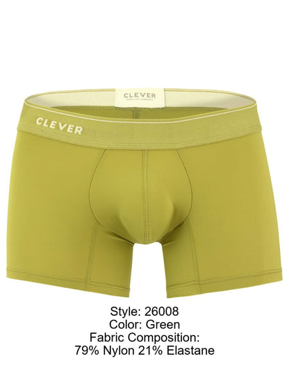 Clever Moda Men's Underwear 26008 Atenea Boxer Briefs Color Green