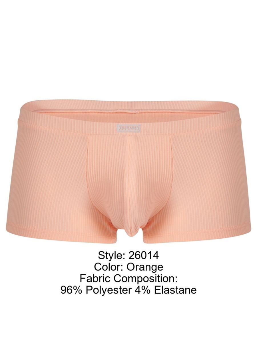 Clever Moda Men's Underwear 26014 Apolo Trunks Color Orange