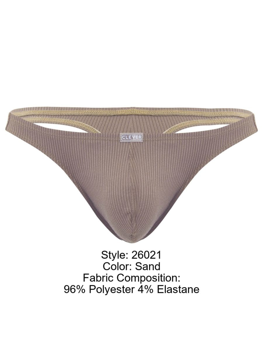 Clever Moda Men's Underwear 26021 Apolo Thongs Color Sand