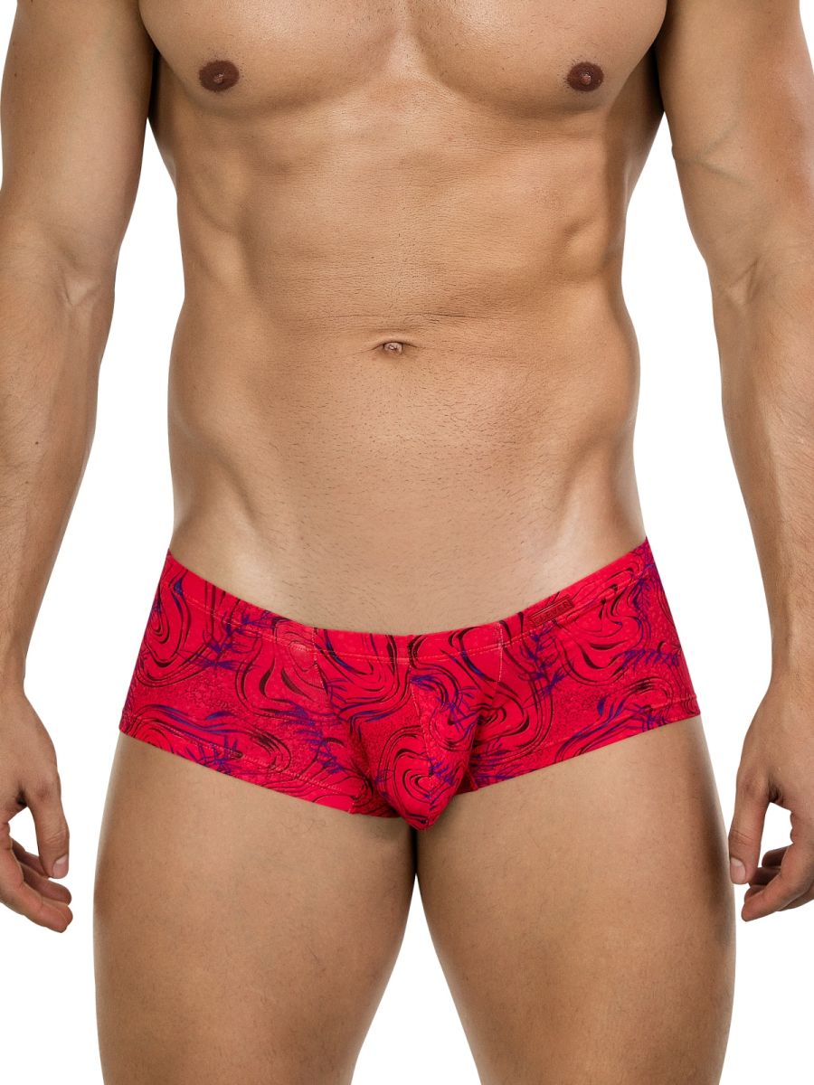 Clever Moda Men's Underwear 26026 Helion Trunks Color Red