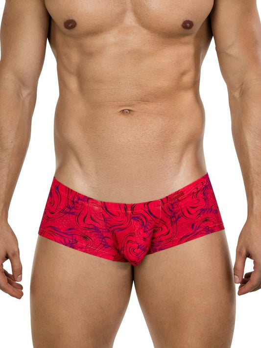Clever Moda Men's Underwear 26026 Helion Trunks Color Red