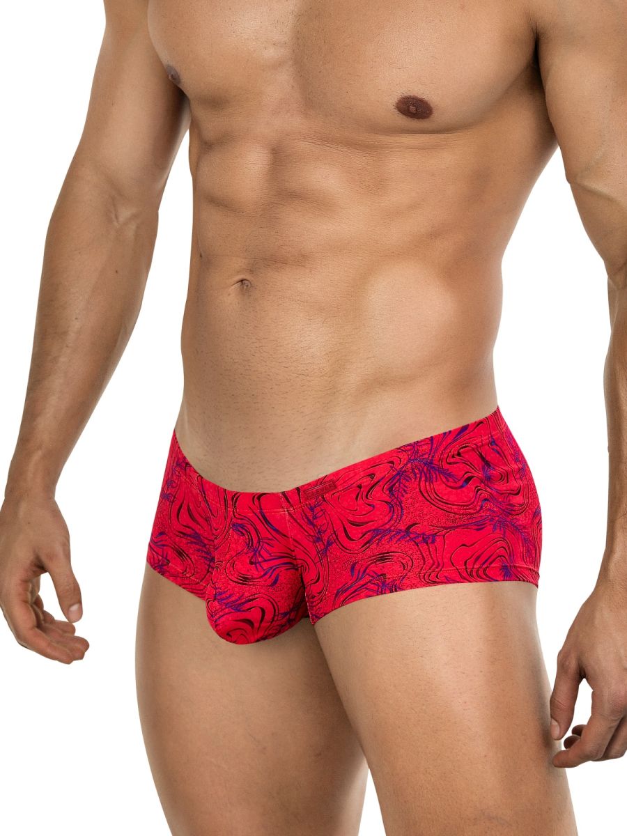 Clever Moda Men's Underwear 26026 Helion Trunks Color Red