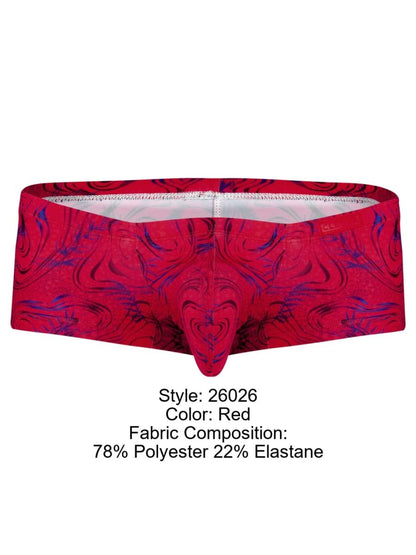 Clever Moda Men's Underwear 26026 Helion Trunks Color Red