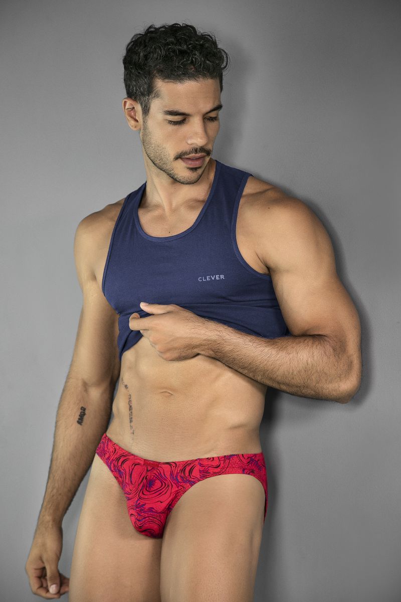 Clever Moda Men's Underwear 26028 Helion Bikini Color Red