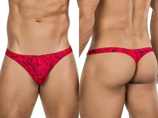 Clever Moda Men's Underwear 26030 Helion Thongs Color Red