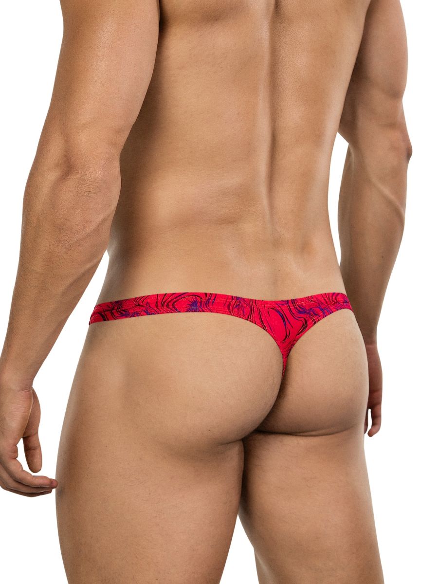 Clever Moda Men's Underwear 26030 Helion Thongs Color Red