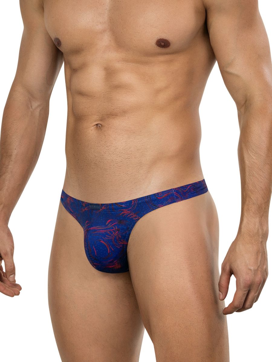 Clever Moda Men's Underwear 26031 Helion Thongs Color Blue