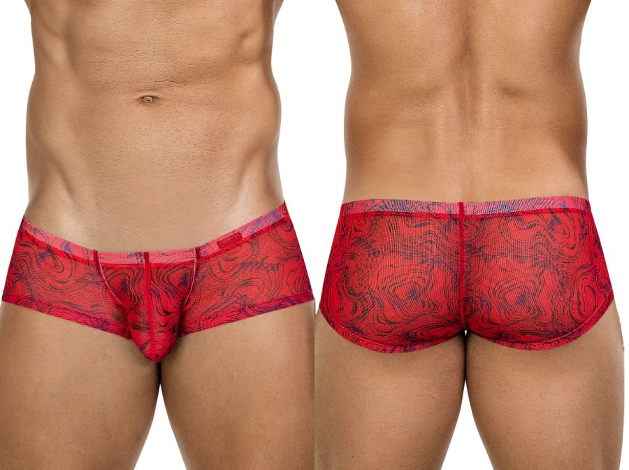 Clever Moda Men's Underwear 26032 Calipso Trunks Color Red