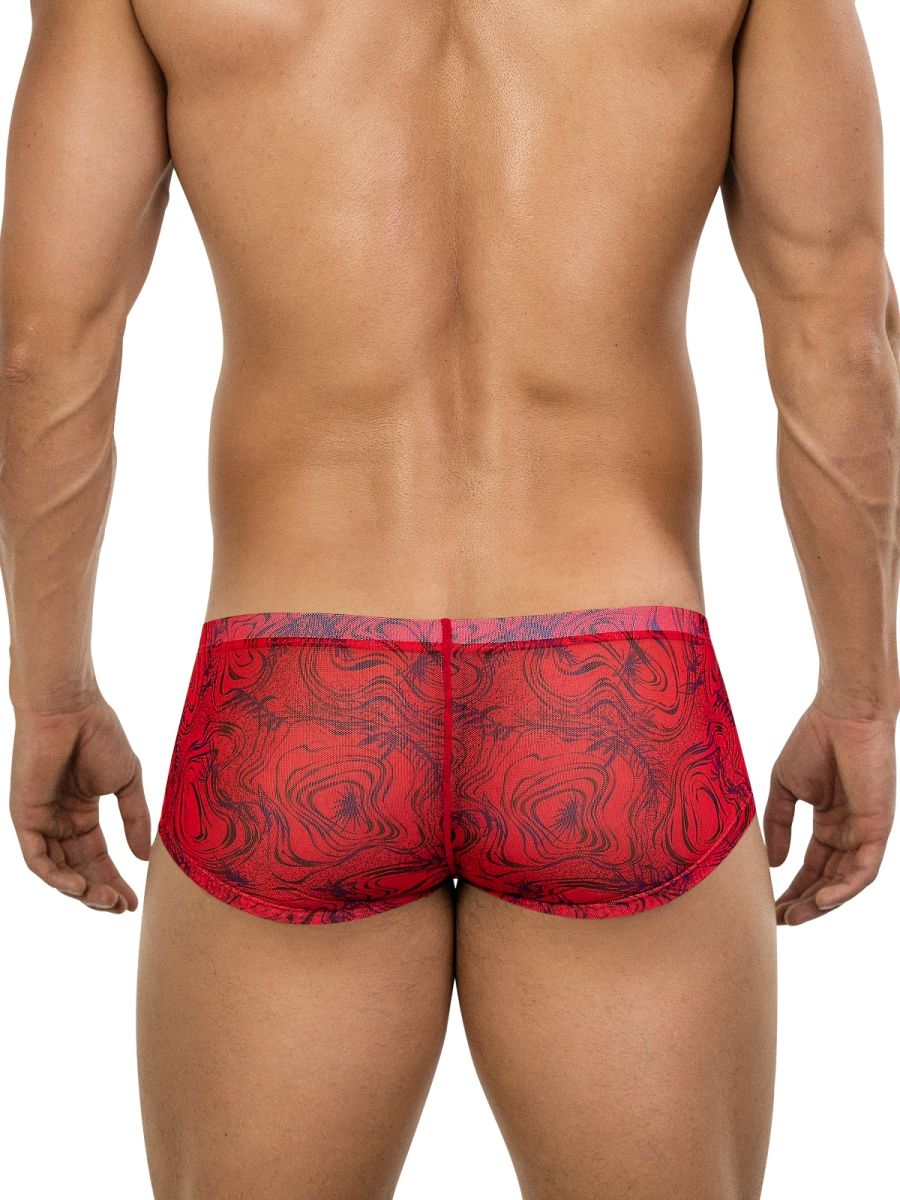 Clever Moda Men's Underwear 26032 Calipso Trunks Color Red