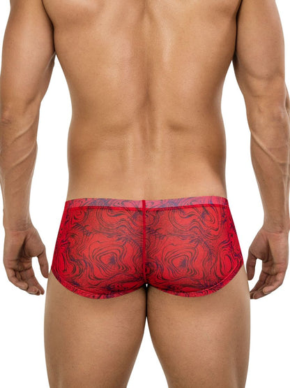Clever Moda Men's Underwear 26032 Calipso Trunks Color Red