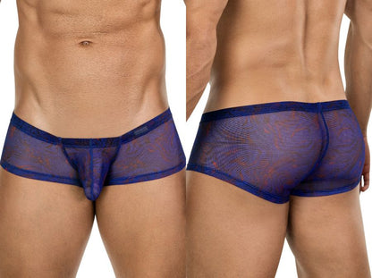 Clever Moda Men's Underwear 26033 Calipso Trunks Color Blue