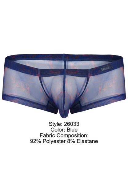 Clever Moda Men's Underwear 26033 Calipso Trunks Color Blue