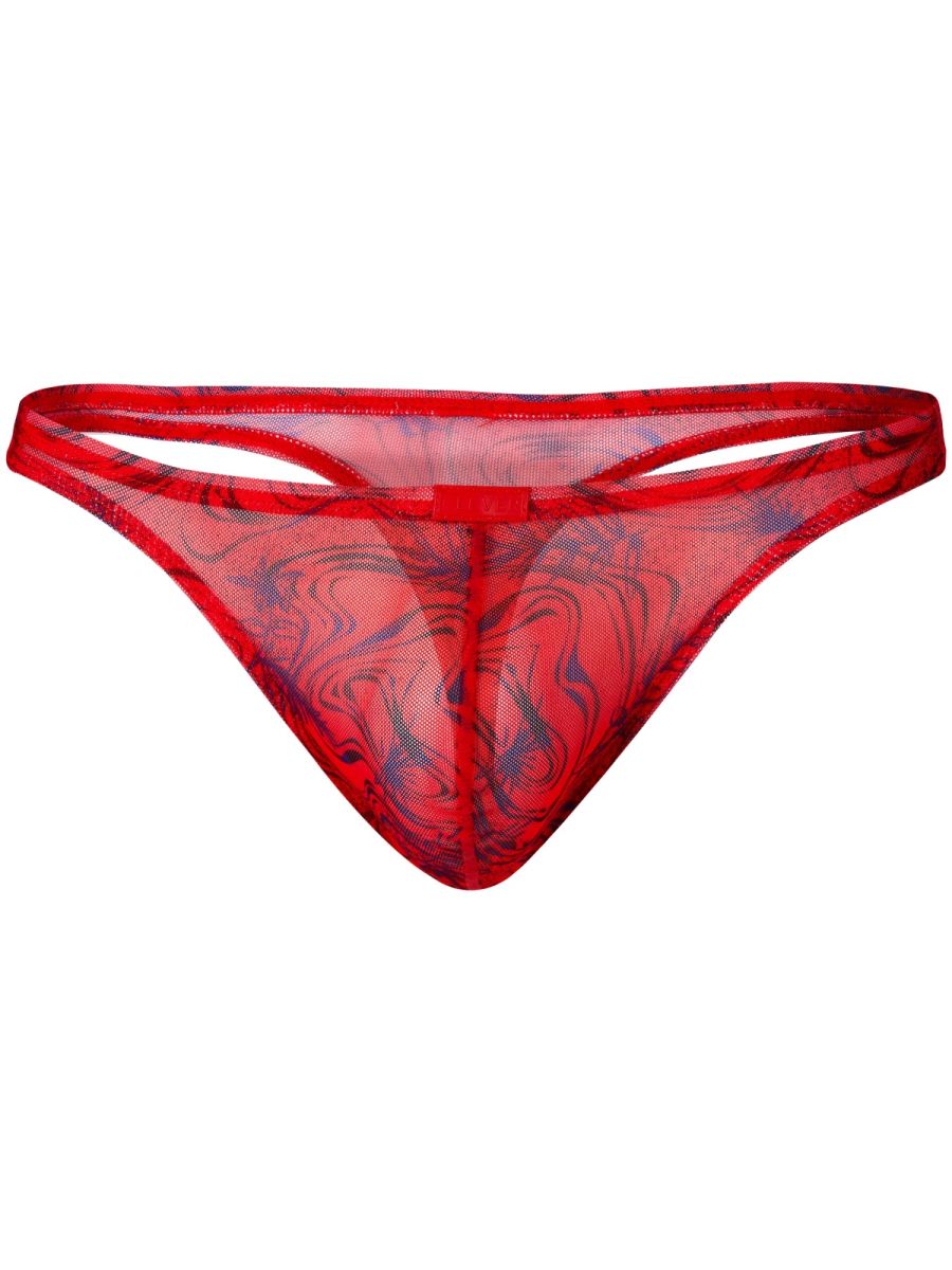 Clever Moda Men's Underwear 26036 Calipso Thongs Color Red
