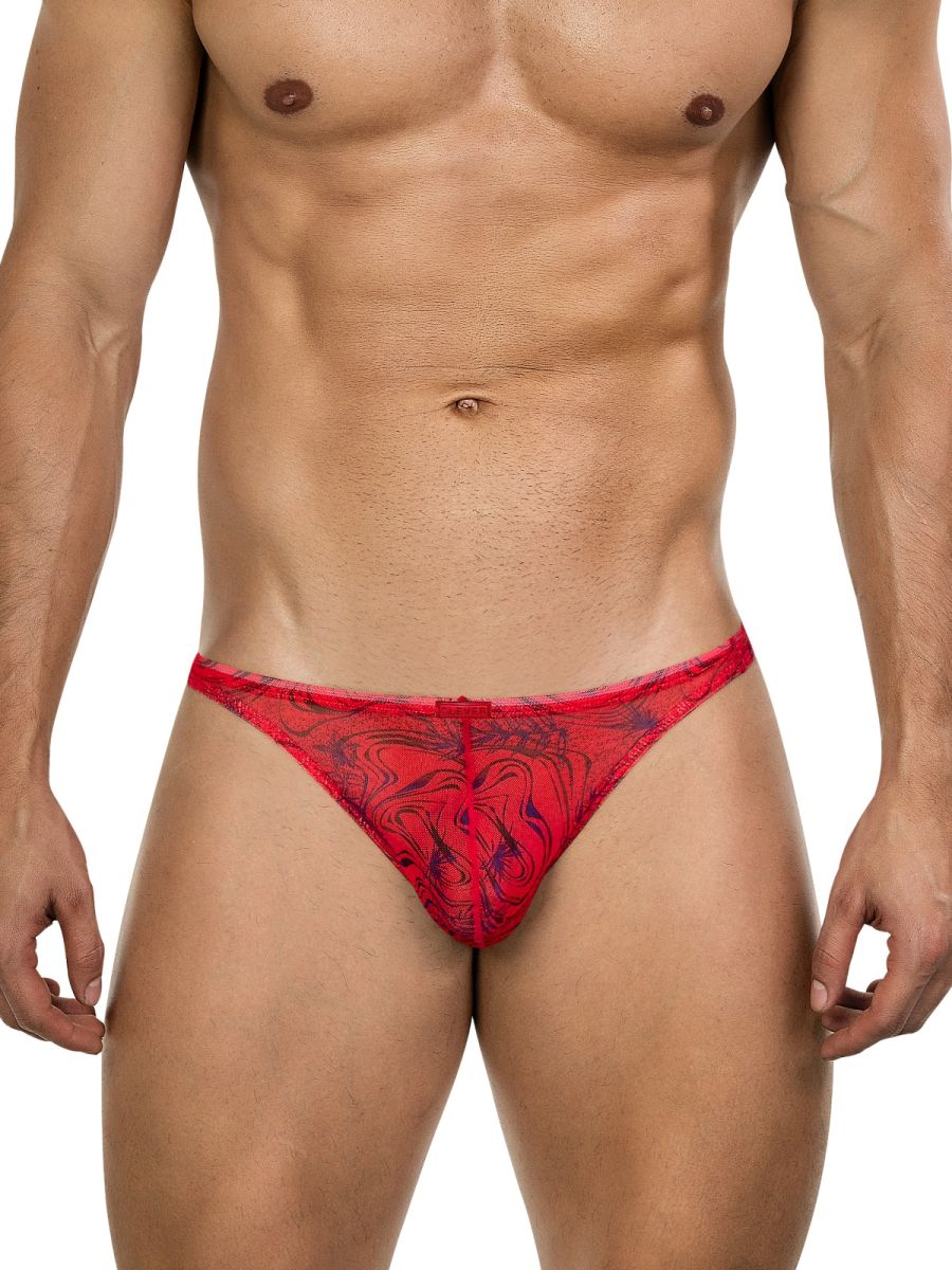 Clever Moda Men's Underwear 26036 Calipso Thongs Color Red