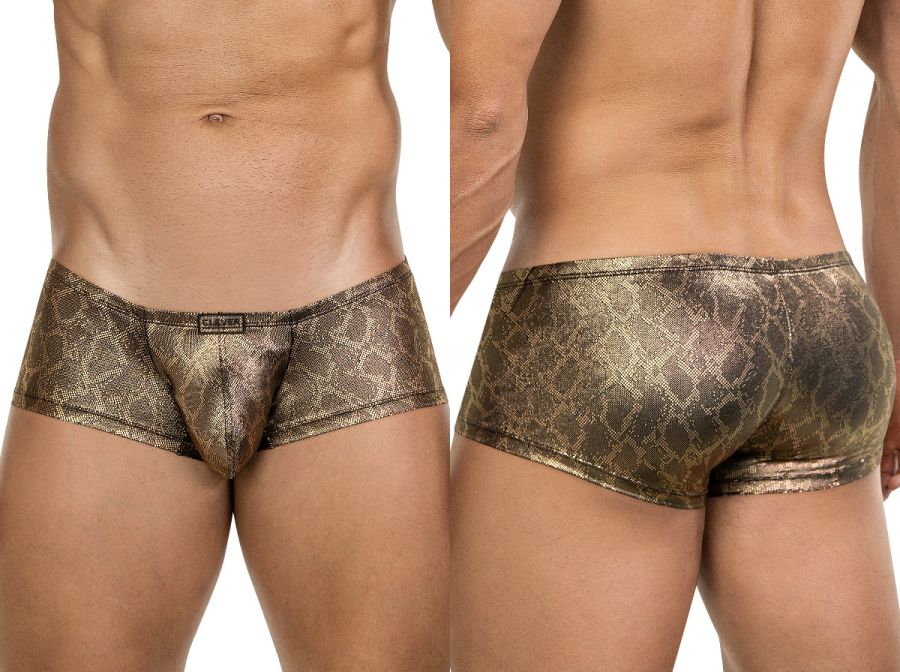 Clever Moda Men's Underwear 26042 Atlas Trunks Color Gold