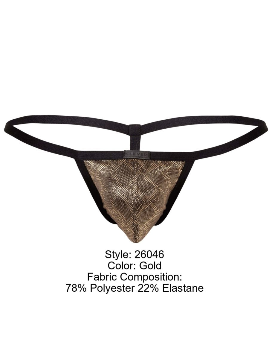 Clever Moda Men's Underwear 26046 Atlas G-String Color Gold