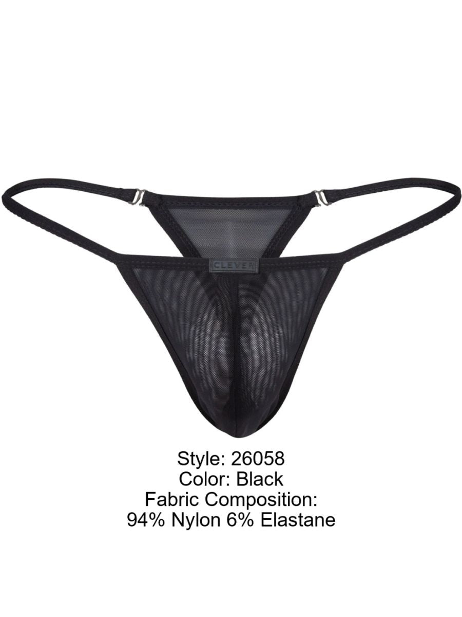 Clever Moda Men's Underwear 26058 Eos Thongs Color Black
