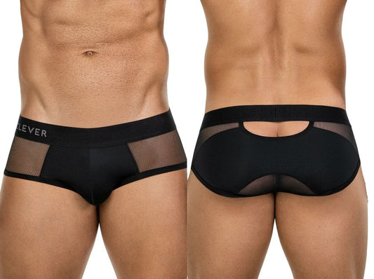 Clever Moda Men's Underwear 26059 Tanatos Briefs in Bold Black