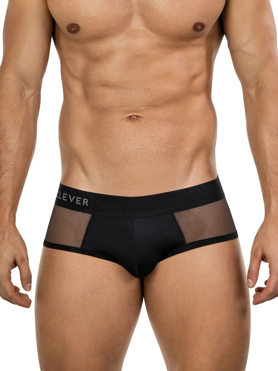 Clever Moda Men's Underwear 26059 Tanatos Briefs in Bold Black