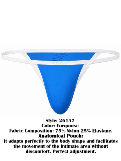 Clever Moda 26157 Men's Underwear Boreas Briefs Color Turquoise