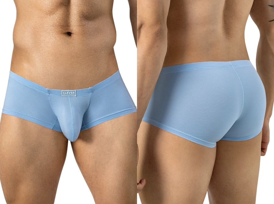 Clever Moda 26175 Men's Underwear Cronos Trunks Color Light Blue
