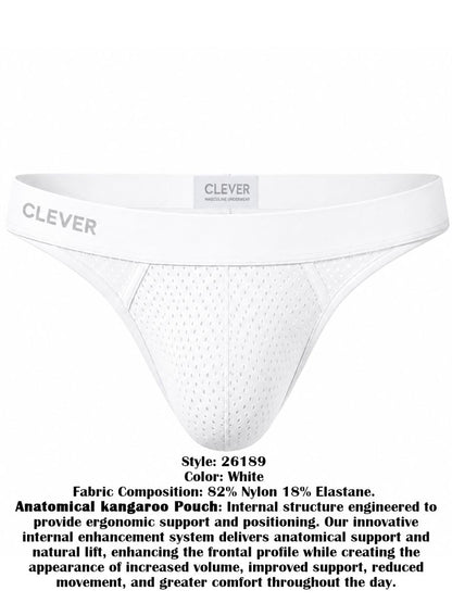 Clever Moda 26189 Men's Underwear Ulises Thongs Color White
