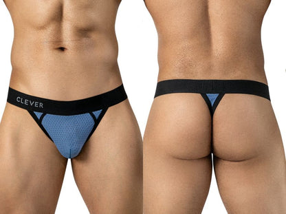Ulises Sleek Steel Blue Thong - view 1