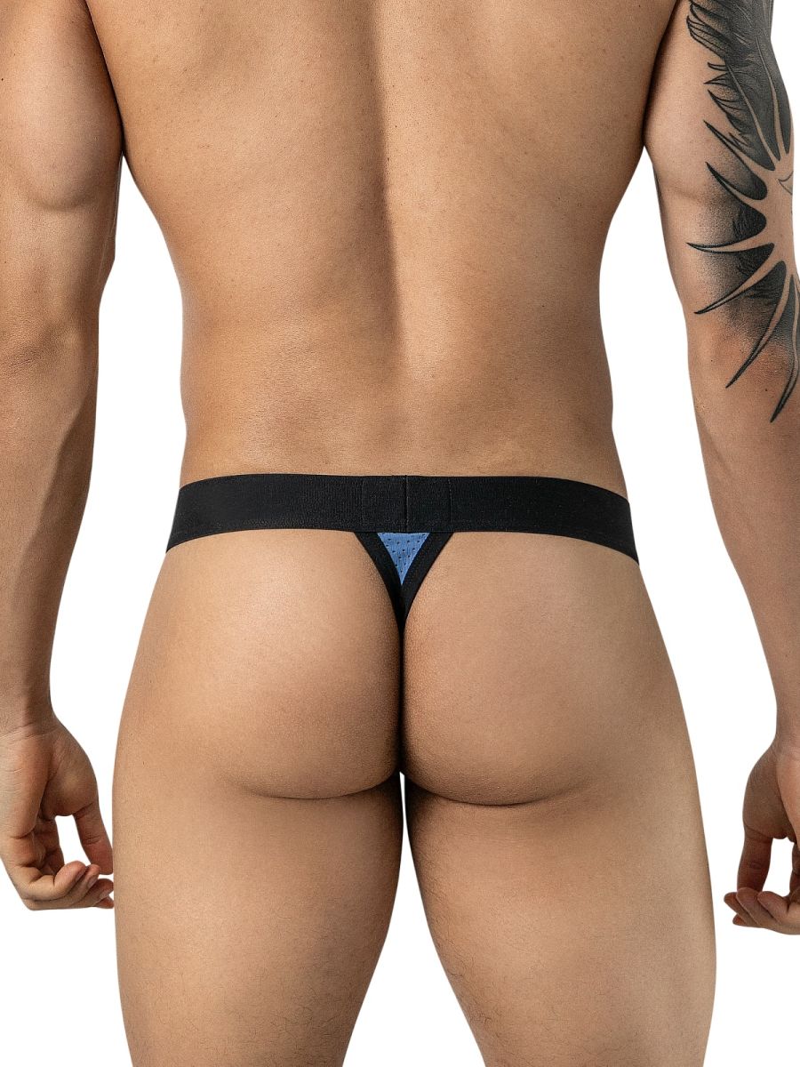 Clever Moda 26191 Men's Underwear Ulises Sleek Thongs Color Steel Blue