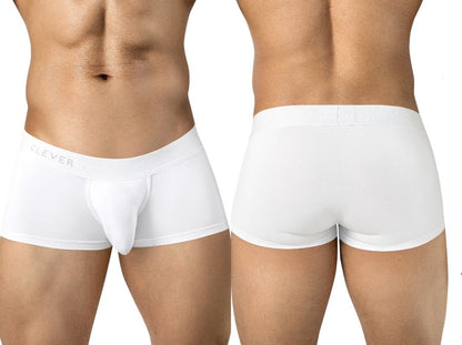 Clever 26207 Men's Underwear Mompox Trunks Sleek Ergonomic Fit Color White | MEN Trunks | CandyMan Fashion | OUTFAIR | OUTFAIR