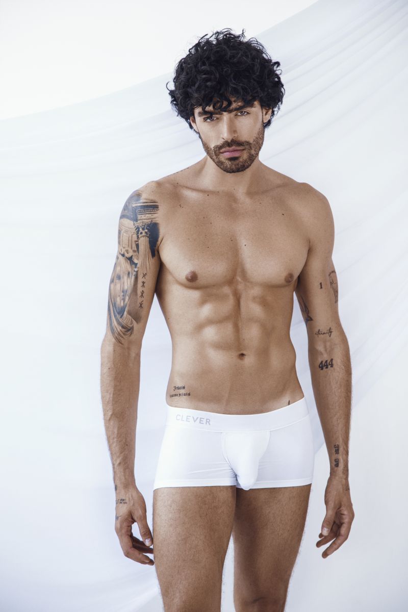 Clever 26207 Men's Underwear Mompox Trunks Sleek Ergonomic Fit Color White | MEN Trunks | CandyMan Fashion | OUTFAIR | OUTFAIR