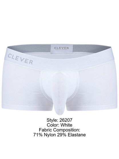 Clever 26207 Men's Underwear Mompox Trunks Sleek Ergonomic Fit Color White | MEN Trunks | CandyMan Fashion | OUTFAIR | OUTFAIR