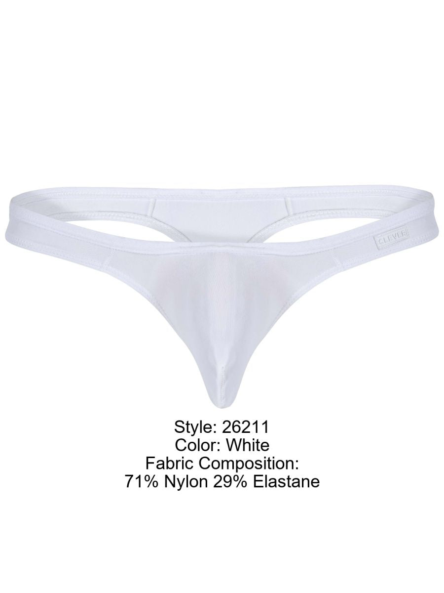 Clever 26211 Men's Underwear Murillo Thongs Sleek Minimalist Fit Color White | MEN Thongs | CandyMan Fashion | OUTFAIR | OUTFAIR