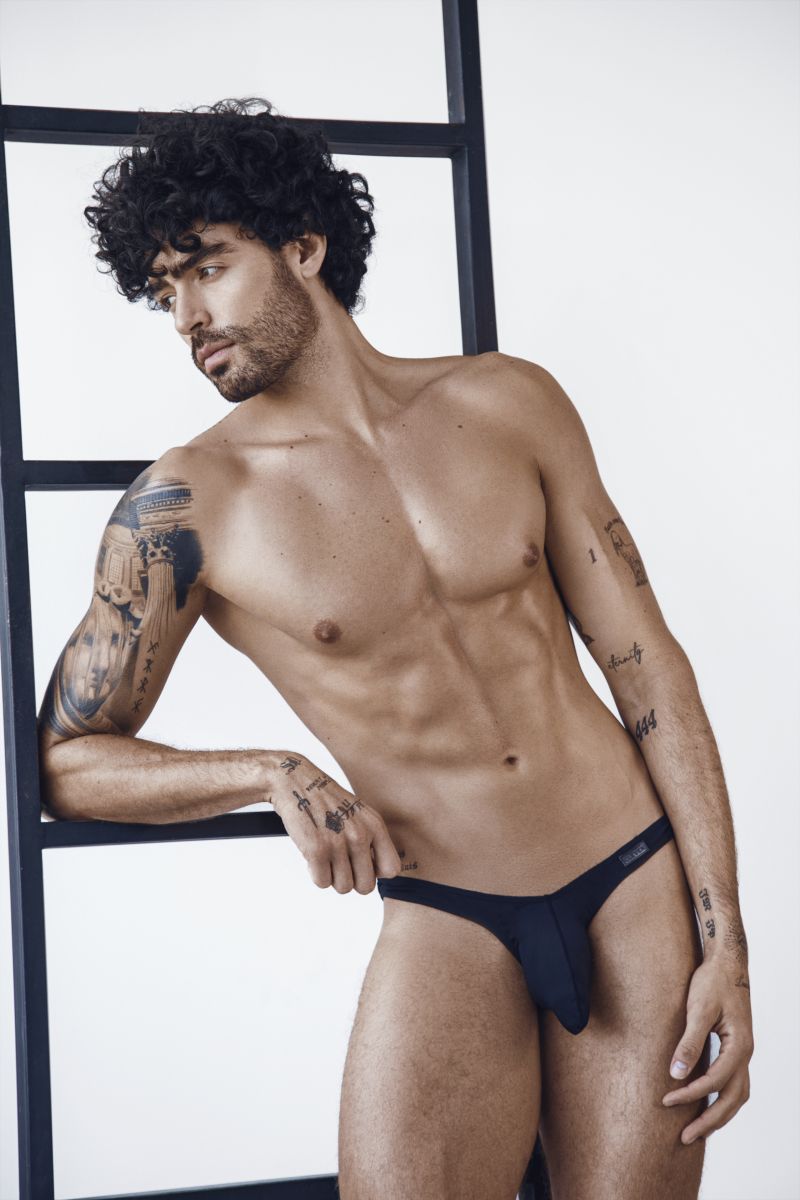 Clever 26216 Men's Underwear Cocuy Minimalist Low Rise Briefs Color Black