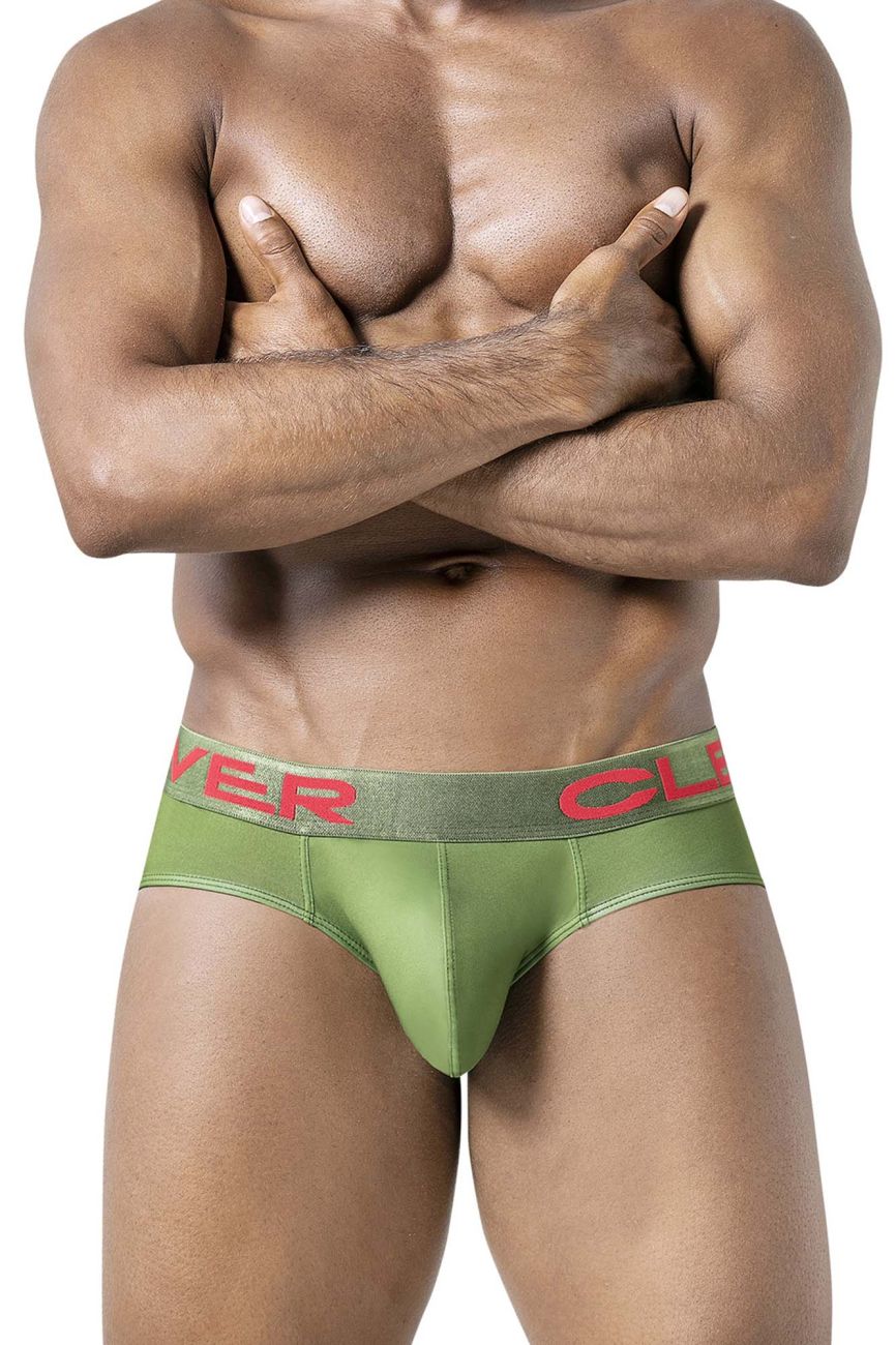 Clever Moda Men's Underwear 519968 3PK Australian Latin Briefs Color Beige-Blue-Green