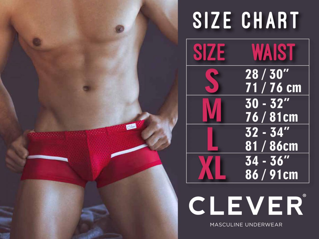 Clever Moda Men's Underwear 229924 2PK Australian Trunks Color Black-White