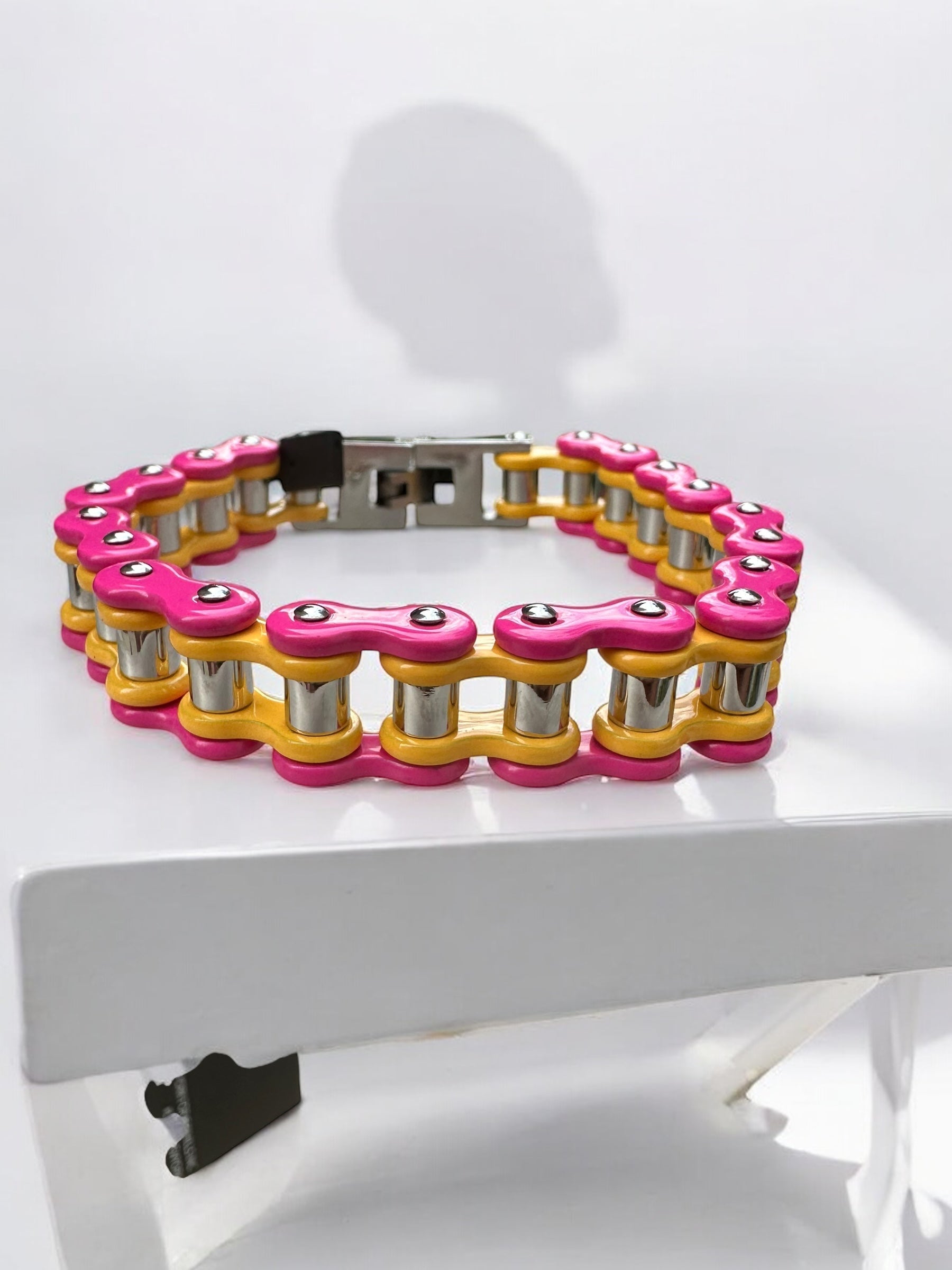 The Candy Stainless Steel Bike Chain Bracelet | MEN ACCESSORIES | LAVISH NY | OUTFAIR | OUTFAIR