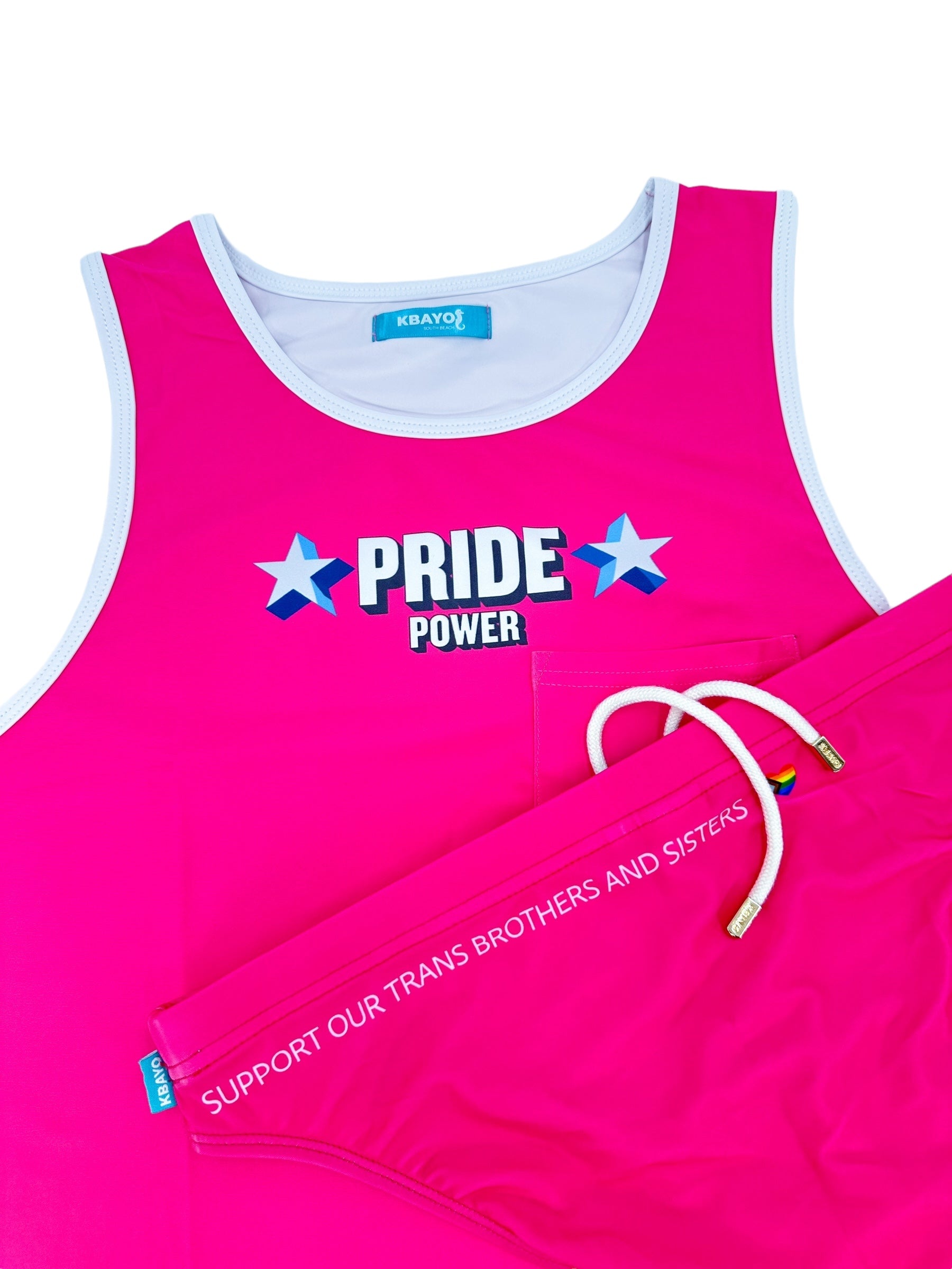 PRIDE POWER Pink Swimsuit | MEN SWIMWEAR | KBAYO | OUTFAIR | OUTFAIR