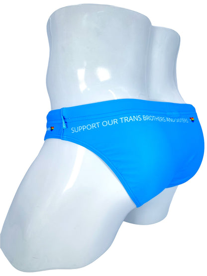 PRIDE POWER Light Blue Swimsuit | MEN SWIMWEAR | KBAYO | OUTFAIR | OUTFAIR