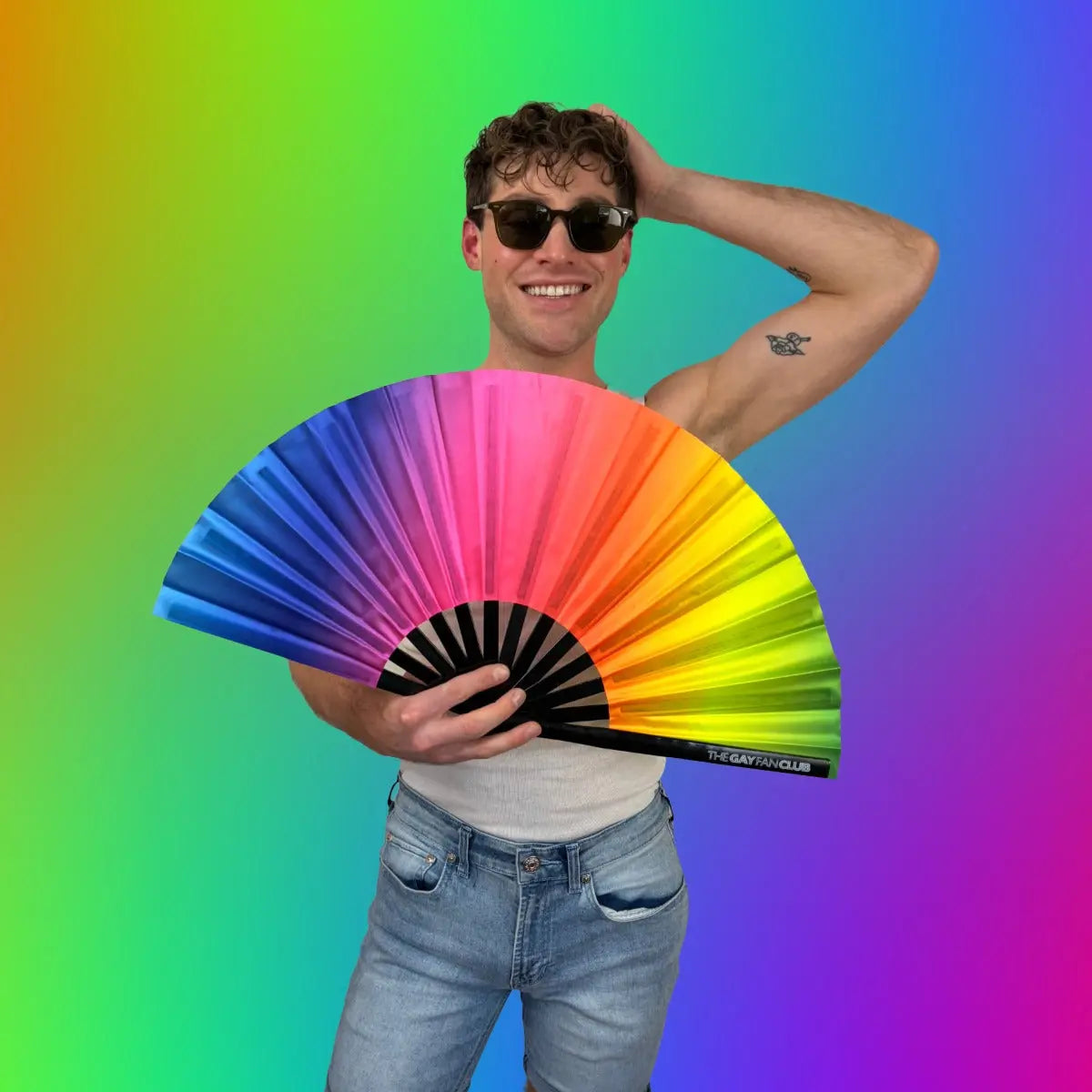 Rainbow Rave Fan (UV)