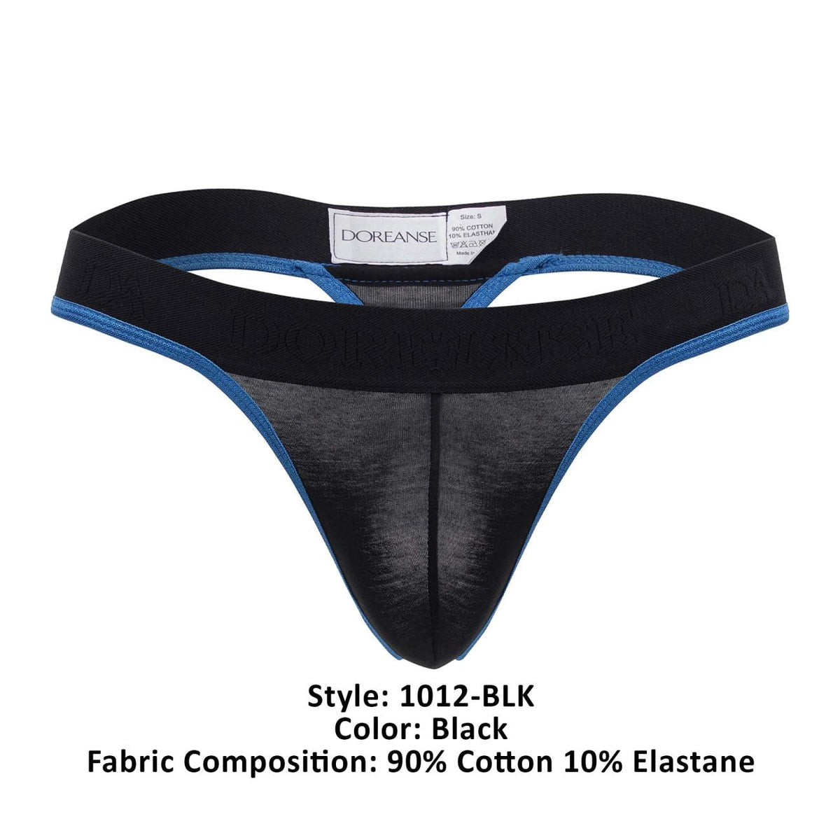 Doreanse -BLK Borderline Thongs - Black