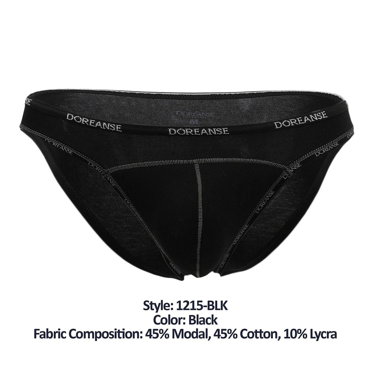 Doreanse Men's Underwear 1215-BLK Naked Bikini Color Black