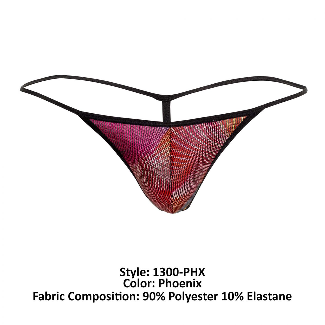 Doreanse Men's Underwear 1300-PHX Disco Thongs Color Phoenix