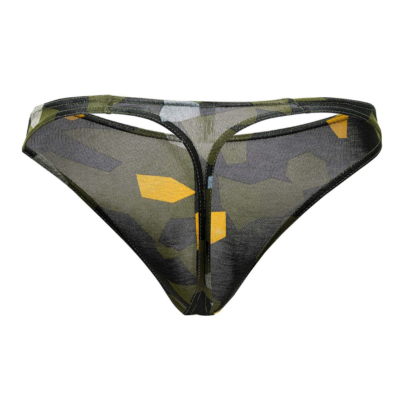 Doreanse Men's Underwear 1303-PRN Camosaic Thong Color Green