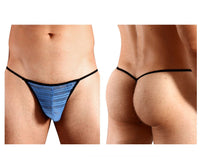 G-String Blue Mesh Thong - view 1