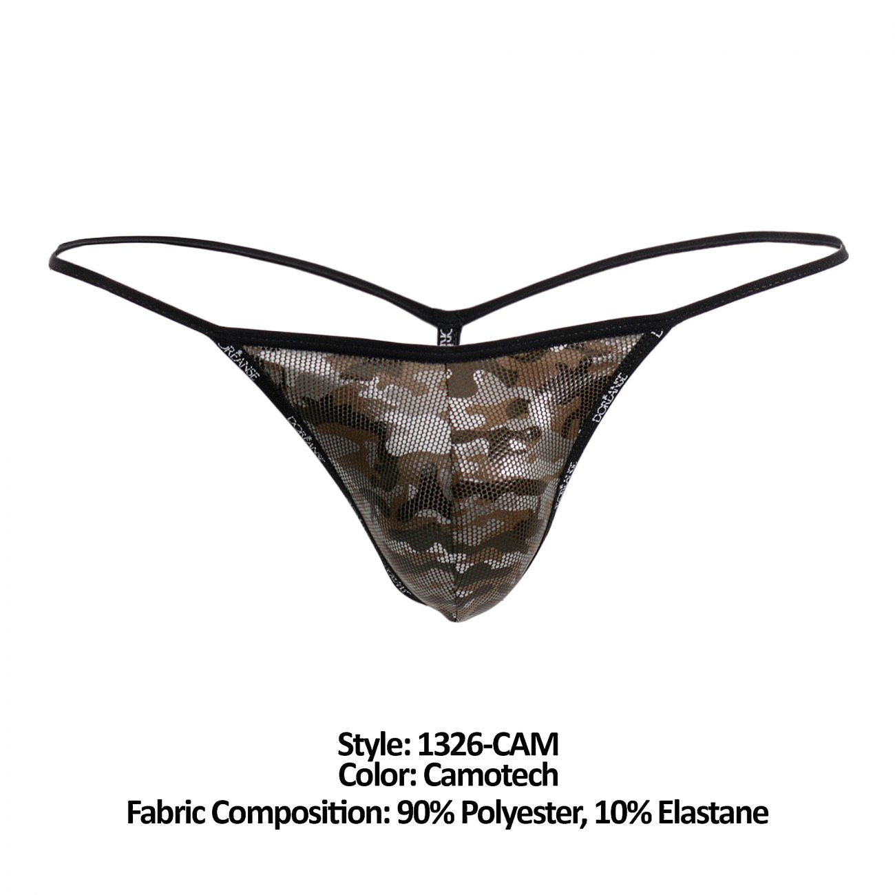 Doreanse Men's Underwear 1326-CAM Flashy G-String Color Camotech