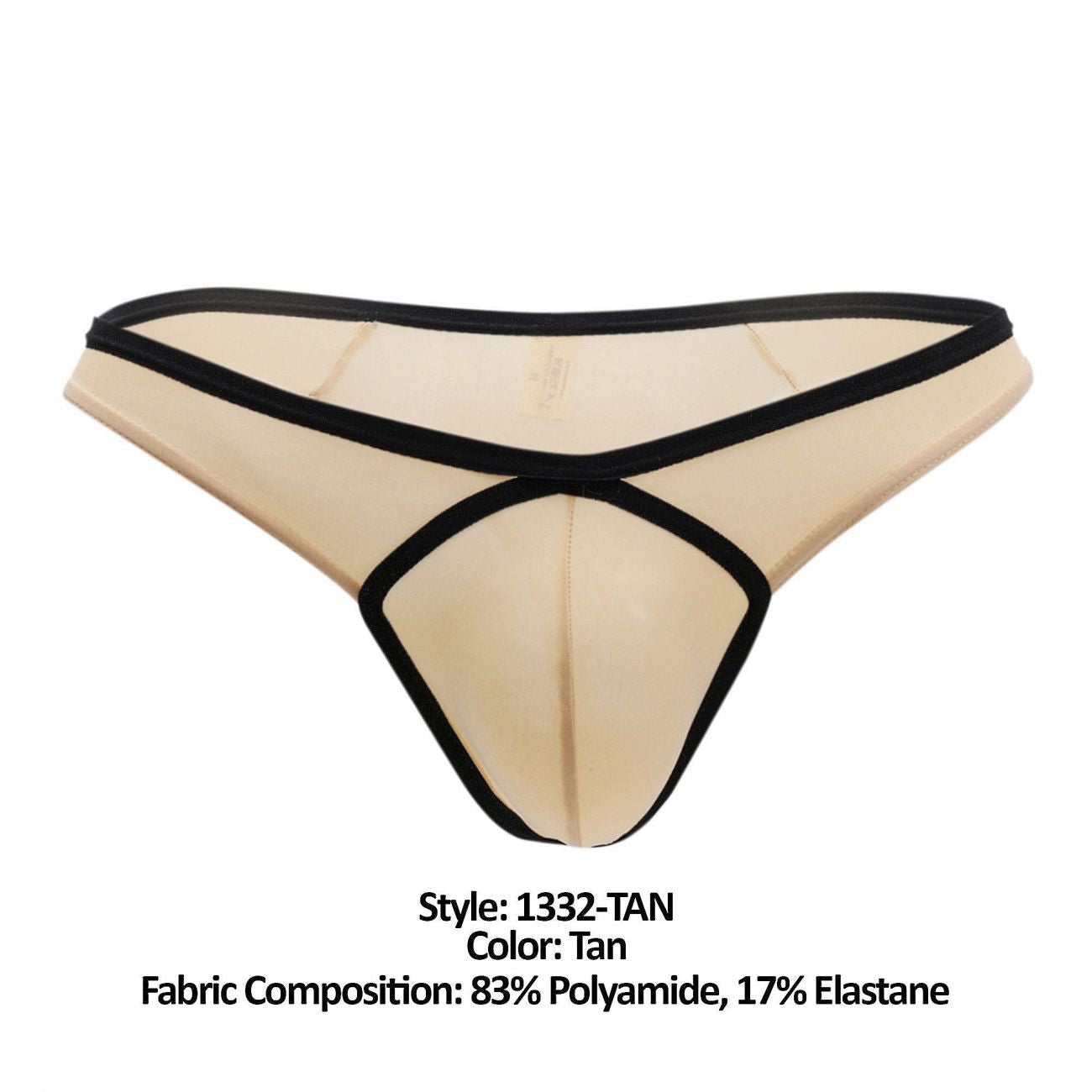 Doreanse Men's Underwear 1332-TAN Loop Thong Color Tan